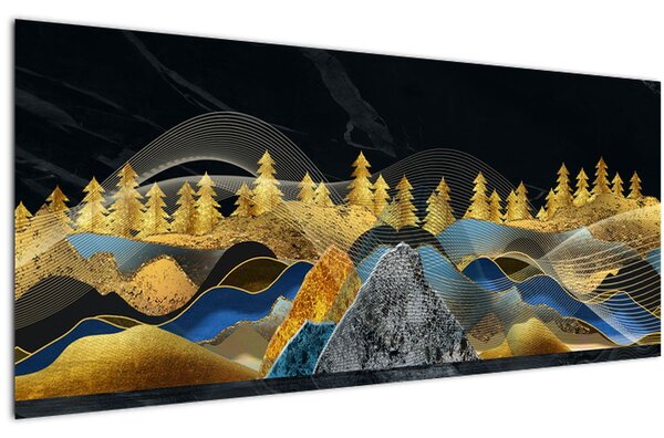 Obraz - Zlaté hory (120x50 cm)