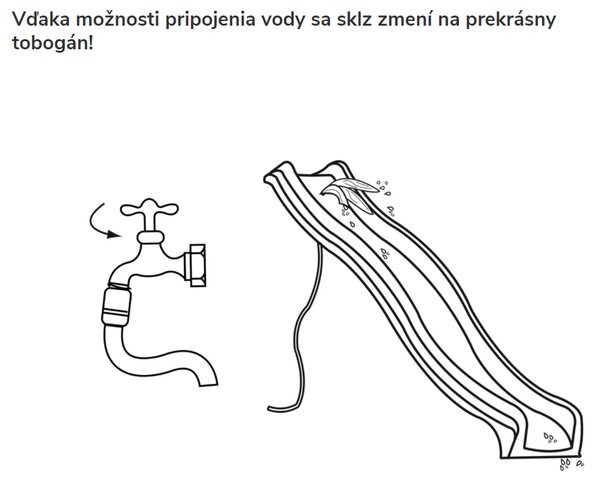 KBT Yulvo 2,2 m žltá Yulvo 2,2 m Yell - Šmykľavka