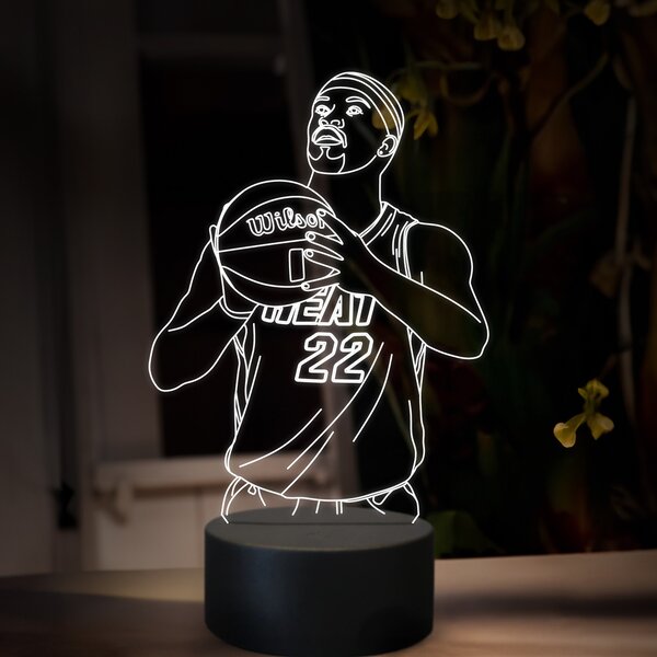 Beling 3D lampa, Jimmy Butler, 16 farebná QX27