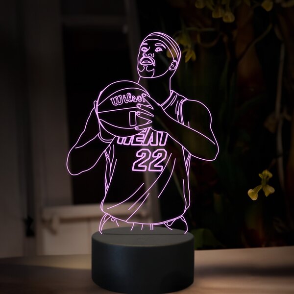 Beling 3D lampa, Jimmy Butler, 16 farebná QX27