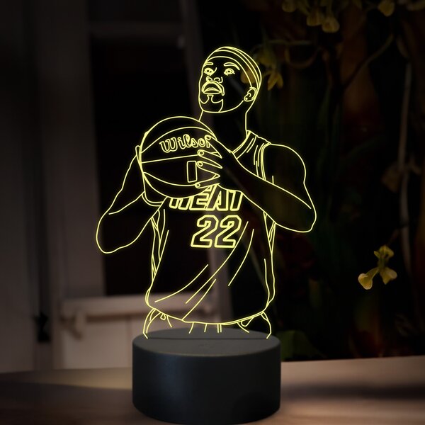 Beling 3D lampa, Jimmy Butler, 16 farebná QX27