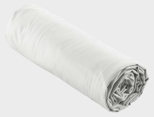 Biela napínacia plachta z bavlneného perkálu 160x200 cm Percaline – douceur d'intérieur