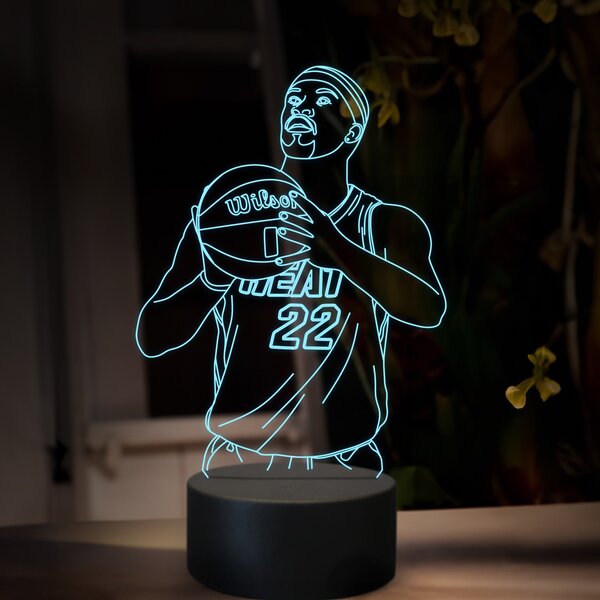 Beling 3D lampa, Jimmy Butler, 16 farebná QX27