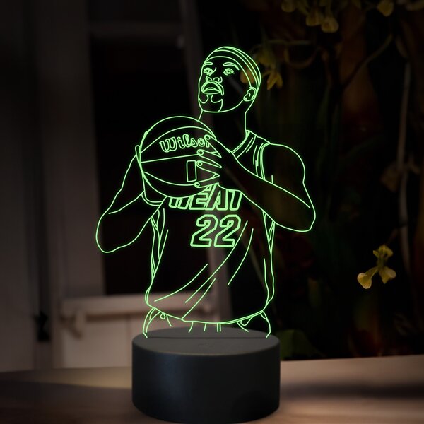 Beling 3D lampa, Jimmy Butler, 16 farebná QX27