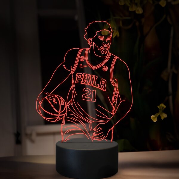Beling 3D lampa, Joel Embiid, 16 farebná QX28
