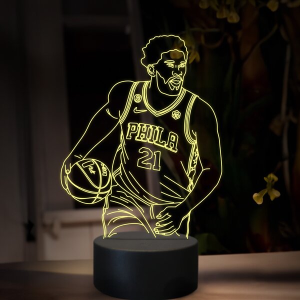 Beling 3D lampa, Joel Embiid, 16 farebná QX28