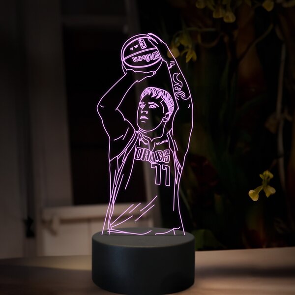 Beling 3D lampa,Luka Dončić, 16 farebná QX32