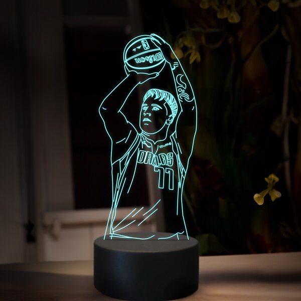 Beling 3D lampa,Luka Dončić, 16 farebná QX32