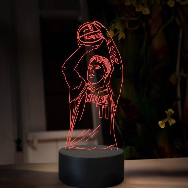 Beling 3D lampa,Luka Dončić, 16 farebná QX32