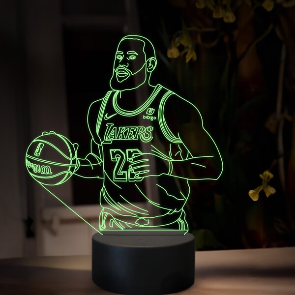Beling 3D lampa,LeBron James, 16 farebná QX31