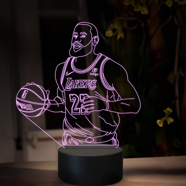 Beling 3D lampa,LeBron James, 16 farebná QX31
