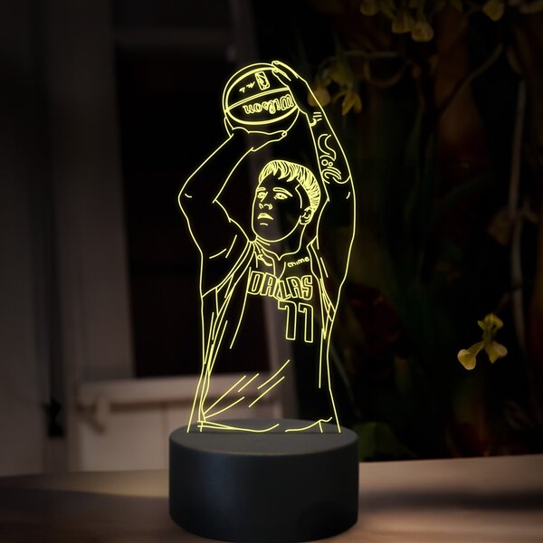 Beling 3D lampa,Luka Dončić, 16 farebná QX32