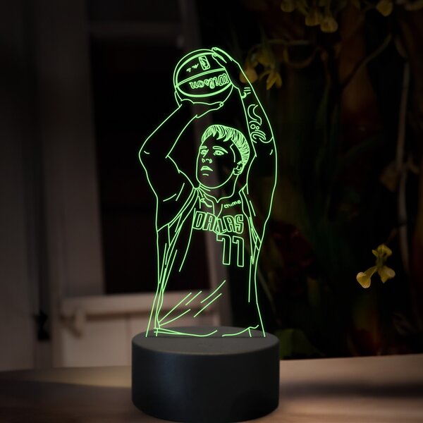 Beling 3D lampa,Luka Dončić, 16 farebná QX32
