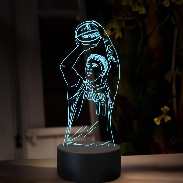 Beling 3D lampa,Luka Dončić, 16 farebná QX32