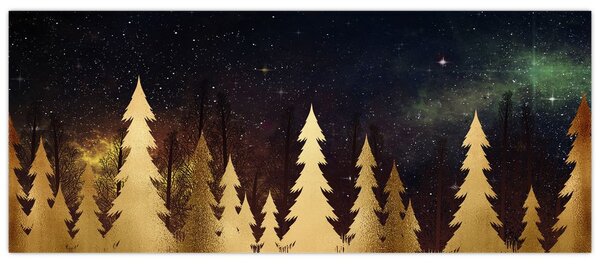 Obraz - Zlatá noc (120x50 cm)
