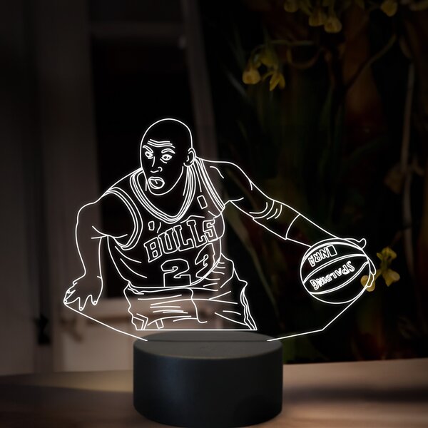 Beling 3D lampa, Michael Jordan, 16 farebná QX33