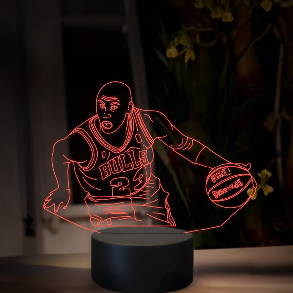Beling 3D lampa, Michael Jordan, 16 farebná QX33