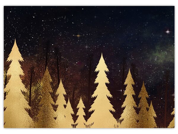 Obraz - Zlatá noc (70x50 cm)