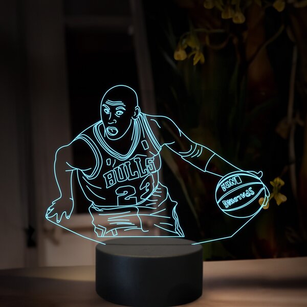 Beling 3D lampa, Michael Jordan, 16 farebná QX33