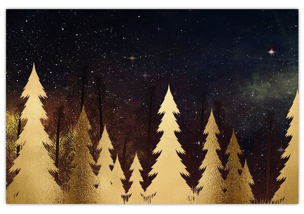 Obraz - Zlatá noc (90x60 cm)