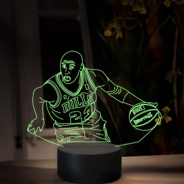 Beling 3D lampa, Michael Jordan, 16 farebná QX33