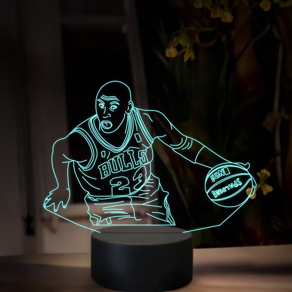 Beling 3D lampa, Michael Jordan, 16 farebná QX33