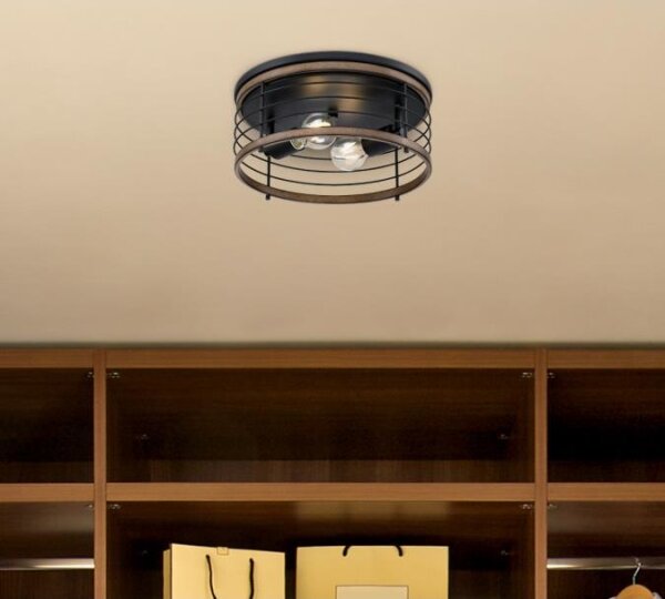Westinghouse 61250 - Stropné svietidlo ACKTON 2xE27/60W/230V barnwood