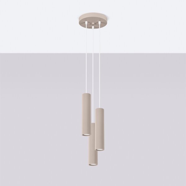Brilagi - LED závesný luster CRESTO 3xGU10/10W/230V taupe