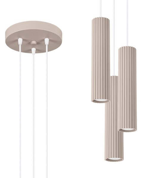 Brilagi - LED závesný luster CRESTO 3xGU10/10W/230V taupe