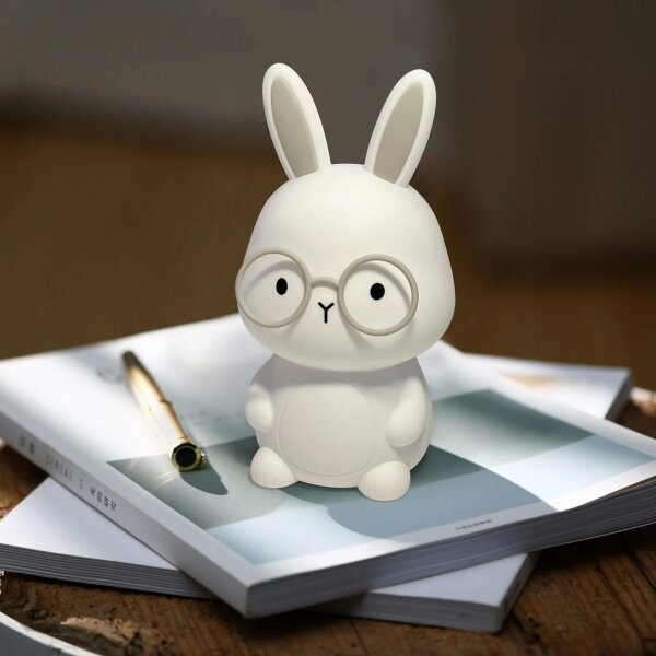 LED RGBW Stmievateľná detská dotyková lampa FLORKA LED/1W/5V USB 1200 mAh šedá