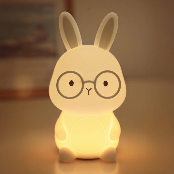 LED RGBW Stmievateľná detská dotyková lampa FLORKA LED/1W/5V USB 1200 mAh šedá