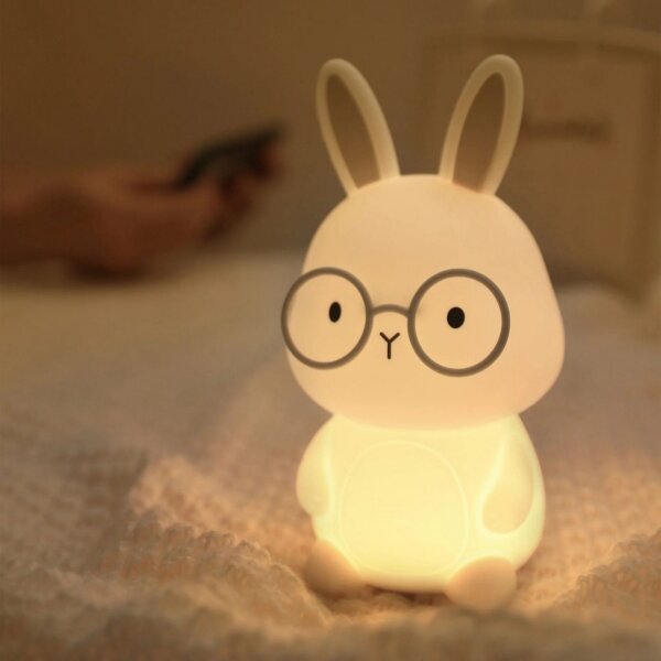LED RGBW Stmievateľná detská dotyková lampa FLORKA LED/1W/5V USB 1200 mAh šedá