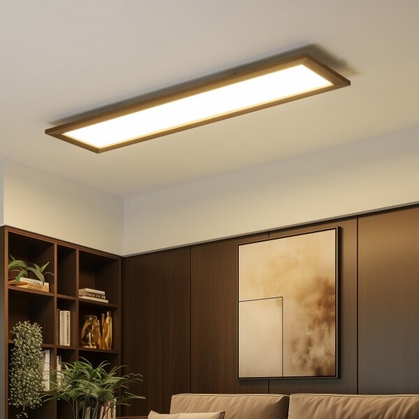 Eglo - LED RGBW stmievateľný prisadený panel SALOBRENA-C LED/34W/230V tmavohnedý + diaľkové ovládanie