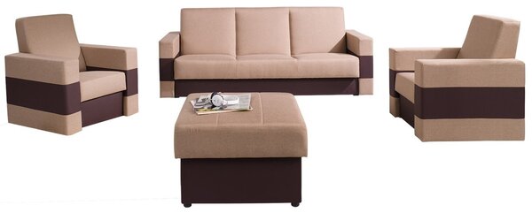 Mirjan24 Sedacia súprava 3+1+1 s taburetom Deco, Dostupné poťahy: Soft 066 + Lux 02 5902928045819