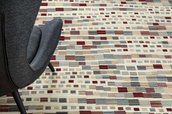 Koberec KILIM 7950/52933 geometrický sivý / béžový