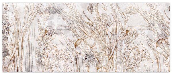 Obraz - Kosatce (120x50 cm)