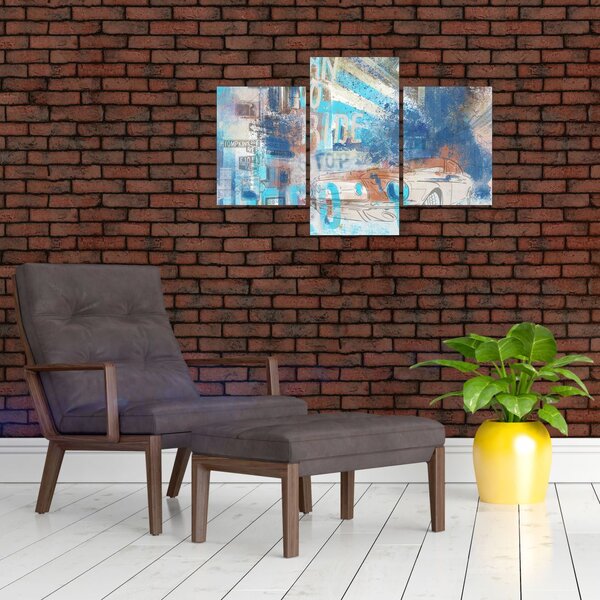 Obraz - Zrodený na jazdu, modré tóny (90x60 cm)