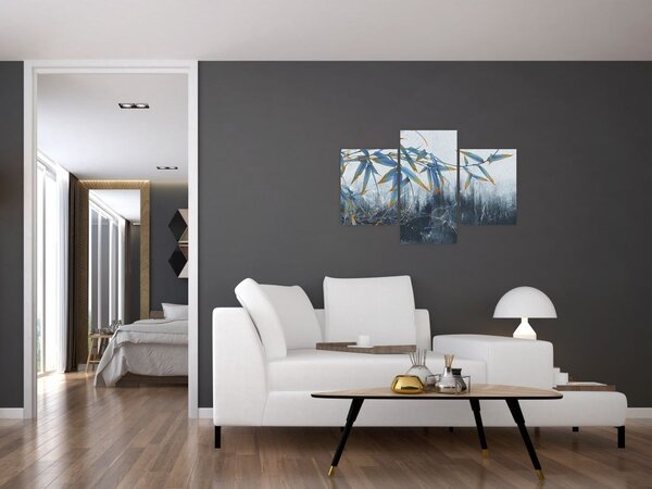 Obraz - Bambus na stene (90x60 cm)