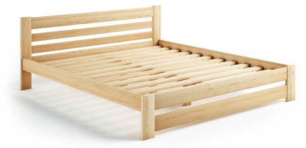 Jednolôžková drevená posteľ 120x200 LK01 B - borovica