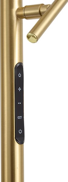 Moderná stojaca lampa mosadzná vrátane stmievateľnej LED - Divana