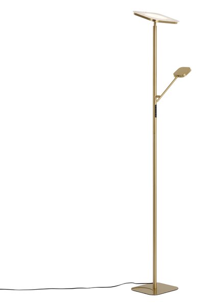 Moderná stojaca lampa mosadzná vrátane stmievateľnej LED - Divana
