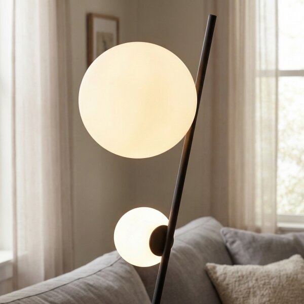 Stojacia lampa TATU 2xG9/8W/230V čierna
