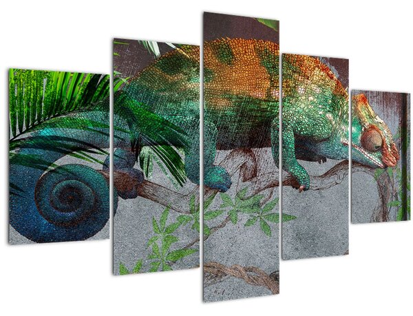 Obraz - Chameleon (150x105 cm)