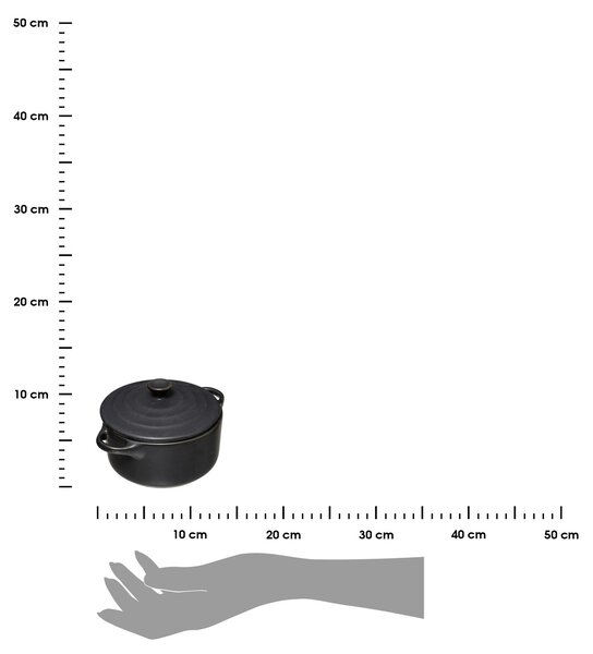 Keramický hrniec Mini Black, (fi) 13 cm