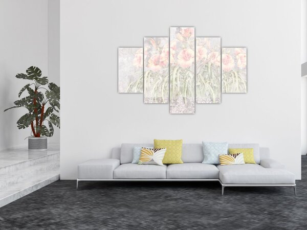 Obraz - Freska ľalií (150x105 cm)
