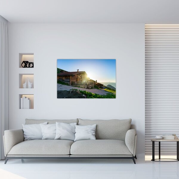 Obraz - Ráno v alpách, Tirolsko (90x60 cm)