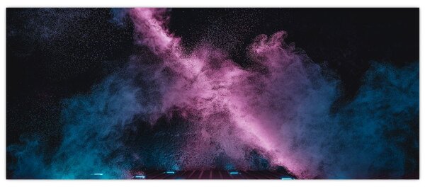 Obraz - Ružovo-modrý dym (120x50 cm)