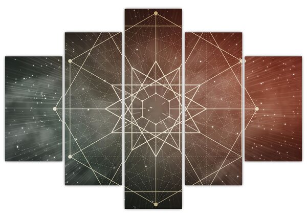 Obraz - Vesmírny dodecagram (150x105 cm)