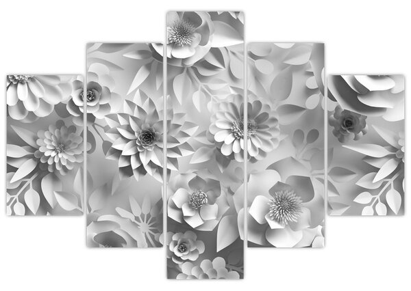 Obraz - Biele kvety (150x105 cm)