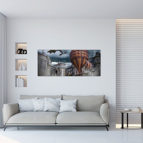 Obraz - Surrealistická krajina (120x50 cm)